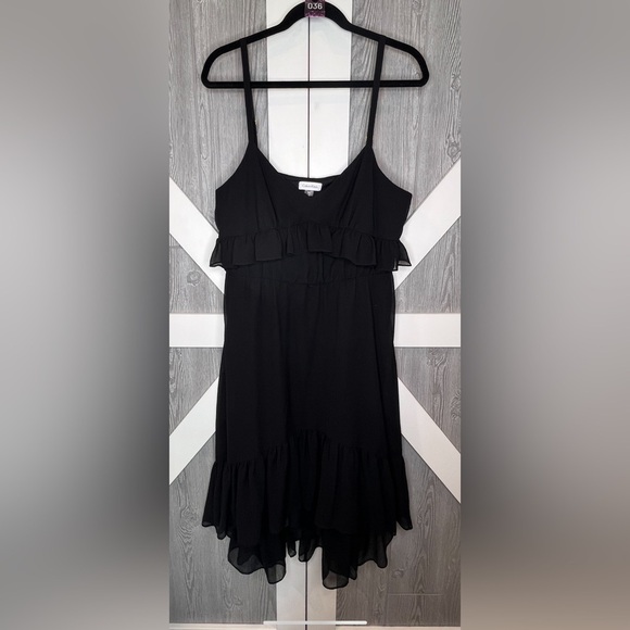Calvin Klein Dresses & Skirts - 036. Calvin Klein Black Ruffled Dress 14